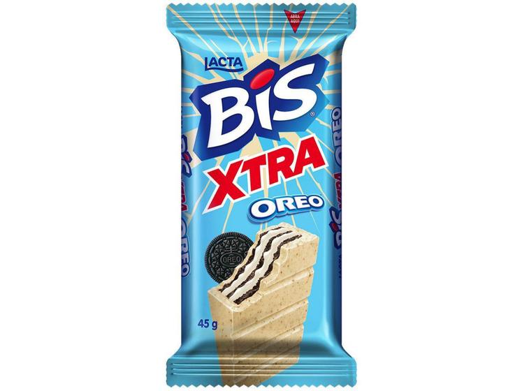 Imagem de Barra de Chocolate Bis Xtra Oreo Branco - 45g Lacta