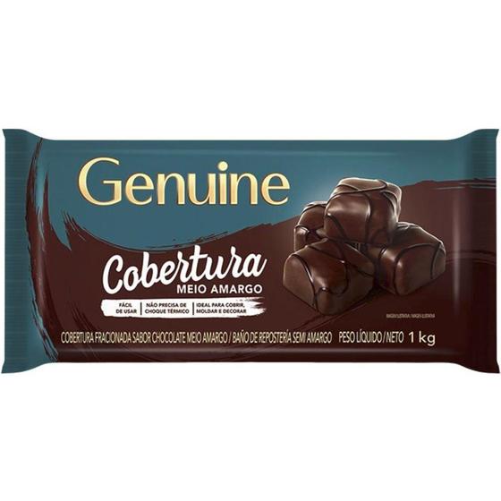Imagem de Barra de Chocolate Cobertura Genuine Meio Amargo 1,0 kg - Cargill - DIVERSOS