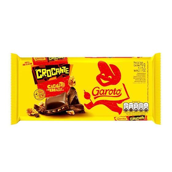 Barra de Chocolate Crocante Garoto 90g Chocolate / Barra de Chocolate