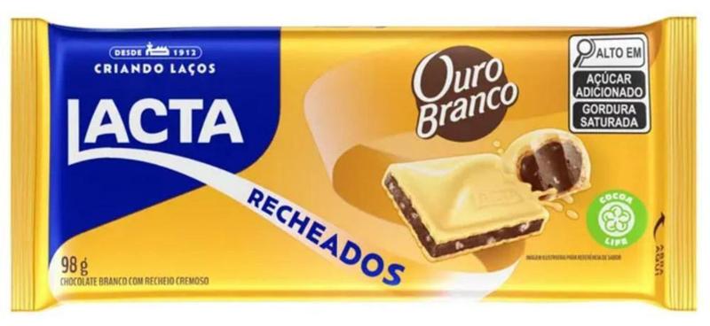 Imagem de Barra de Chocolate OURO BRANCO 98g - Lacta