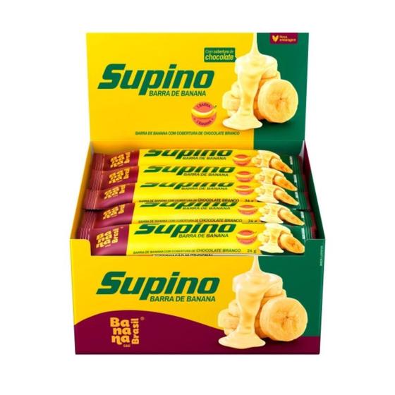 Imagem de Barra de Fruta Supino com Chocolate Branco display com 20 barras de 24g - Banana Brasil