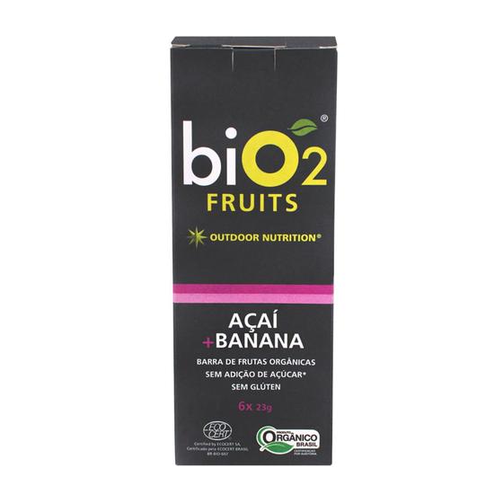 Barra de Frutas Bio2 Orgânica Açaí + Banana Caixa com 6 Unidades de 23g ...