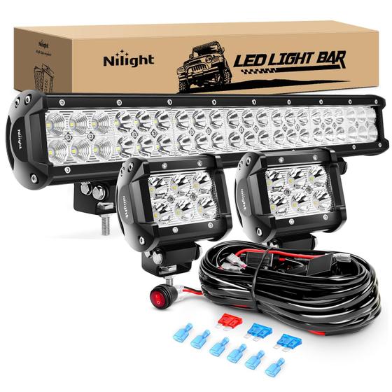 Imagem de Barra de luz LED Nilight ZH002 Combo Spot Flood de 20 polegadas e 126 W