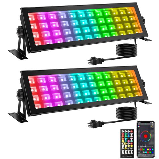 Imagem de Barra de Luz LED OPPSK 96W RGBCW para Lavagem de Palco - Pacote com 2 - IP66