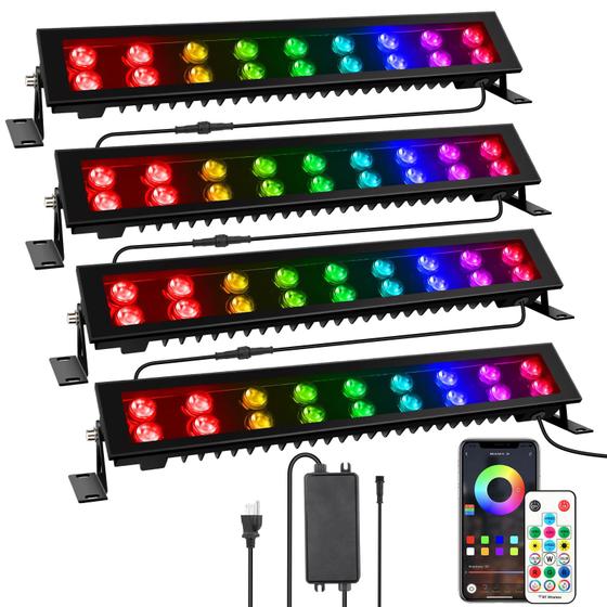 Imagem de Barra de Luzes LED YeeSite para Palco - Kit com 4 Peças, 72W, RGB e Regulável