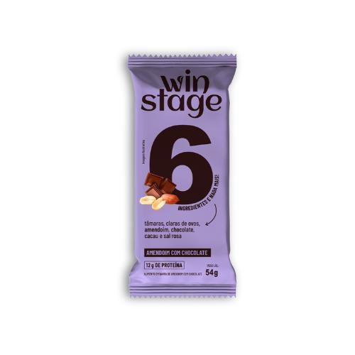 Imagem de Barra de Proteína Amendoim com Chocolate Sem Açúcar WinStage 54g