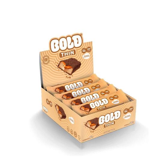 Imagem de Barra de Proteína BOLD Snacks Thin Cookies & Cream (12g de Proteína) - Caixa com 12 unidades