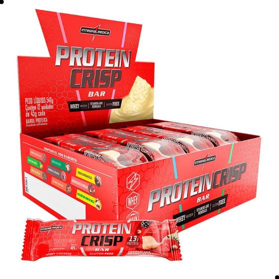 Imagem de Barra de Proteina Crisp Protein Bar 12un 540g Integralmedica