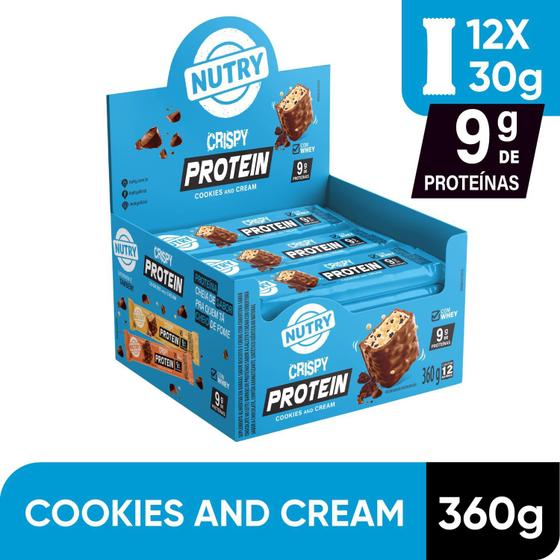 Imagem de Barra de Proteína Crispy ProteinBar Nutry Caixa C/12 Unidades