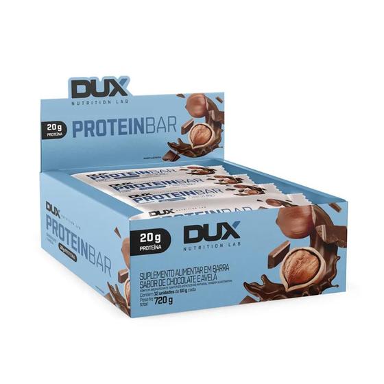 Imagem de Barra De Proteína Protein Bar 60g Chocolate E Avelã 12un Dux