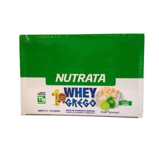 Imagem de Barra de Proteína Sabor Torta de Limão Whey Grego Display com 12 un. de 40g - Nutrata