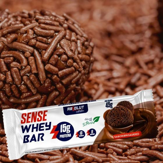 Imagem de Barra de proteína sense wheybar brigadeiro 45g - abs nutrition