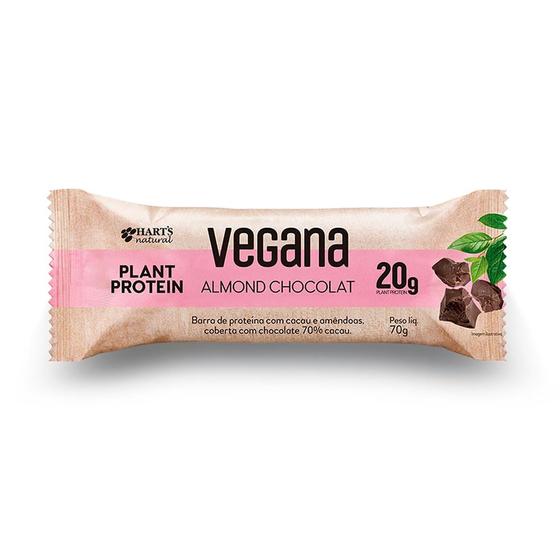 Imagem de Barra de Proteína Vegana Almond Chocolat Harts Natural 65g