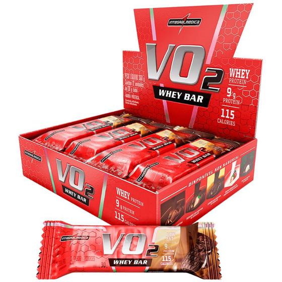Barra de Proteina Whey Bar VO2 Isolado Concentrado Blend Cookies Cream 12un 30g Integralmédica Menor preço em Barra de Proteina Whey Bar VO2 Isolado Concentrado Blend Cookies Cream 12un 30g Integralmédica