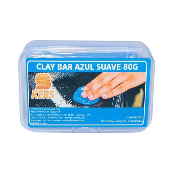 Imagem de Barra Descontaminante Clay Bar Mágico Azul Suave 80g Kers