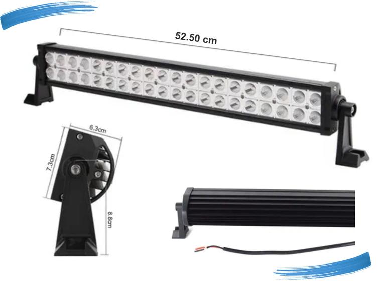 Barra Farol Auxiliar Milha Led Cree 120w Foco 30º Off Road Menor preço em Barra Farol Auxiliar Milha Led Cree 120w Foco 30º Off Road