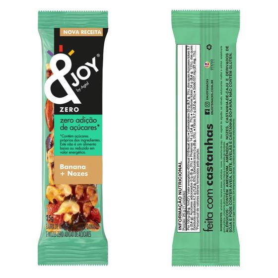 Imagem de Barra &Joy Zero Banana e Nozes 2uni de 25g - Enova