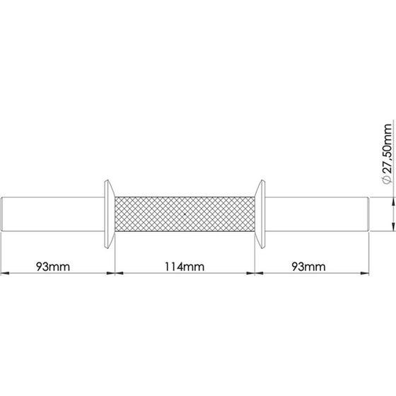 Barra Maciça 30 cm com Presilhas Polimet Menor preço em Barra Maciça 30 cm com Presilhas Polimet