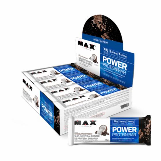 Imagem de Barra Max Titanium Power Barra de proteína  Power Protein Bar  90g C/8und 