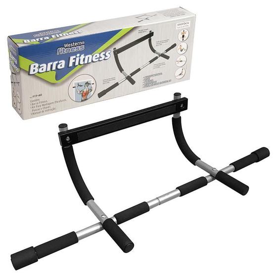 Imagem de Barra Multifuncional Para Exercícios De Porta 92Cm - Fit-40