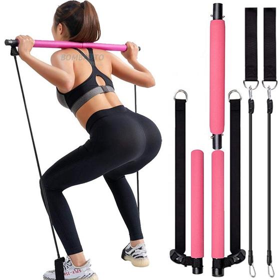 Barra In Legno Di Eucalipto Per Esercizi - Picche Per Yoga, Pilates, Stretching, 100 Cm - Foto 2