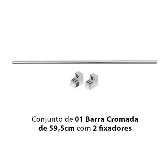 Imagem de Barra Para Utensílios De Cozinha 59,5 Cm Aço Cromado