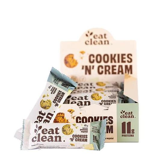 Imagem de Barra Proteíca Cookiesn Cream 12X45G - Eat Clean