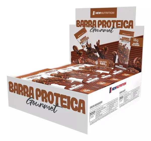 Imagem de Barra Proteíca Gourmet NewNutrition Brigadeiro 12 Unidades