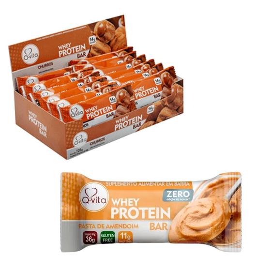 Imagem de Barra Protein Q-Vita Pasta De Amendoim Zero 36G (18 Und)