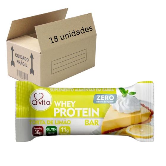 Imagem de Barra Protein Q-VITA Torta Limão Zero 36g (18 unidades)