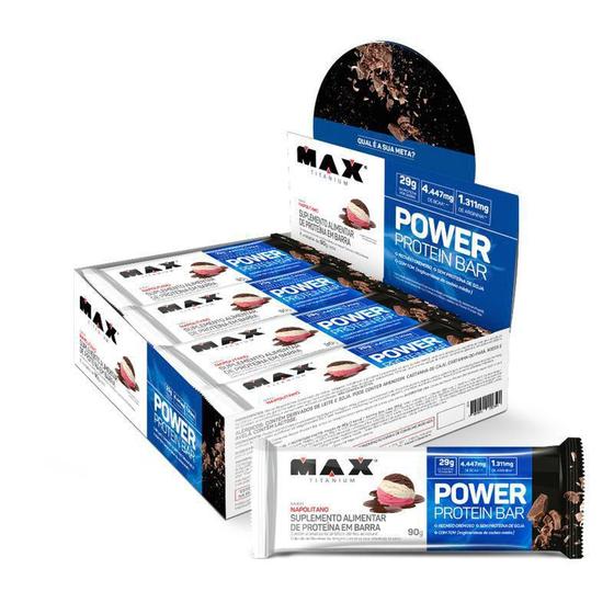 Imagem de Barra Proteína Max Titanium Power Protein Bar Cx 12 Un X 41G