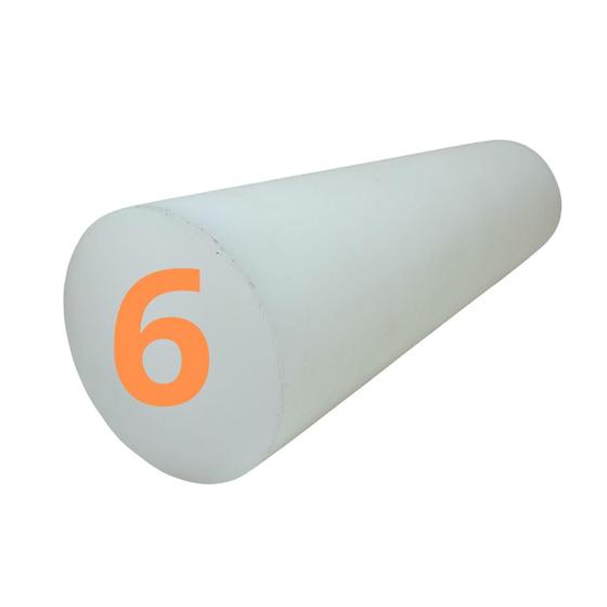 Imagem de Barra Tarugo de Poliacetal Pom 6mm Branca Redonda 1000mm