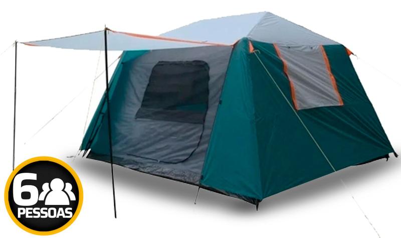 Barraca 6 Lugares Pessoas Camping Pesca Acampar - Nautika - Barraca ...