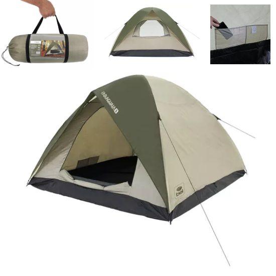 Imagem de Barraca Camping Acampamento 4 Pessoas Lugares 2,10m Tenda Resistente