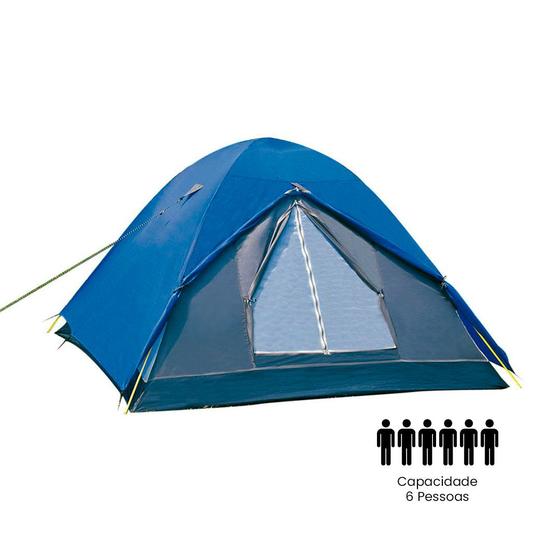 Barraca Camping Fox Até 6 Pessoas com Sobreteto Completo Nautika Lazer ...