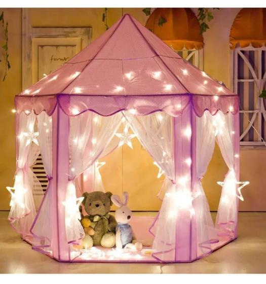 Barraca Castelo Grande Tenda Princesa Cabana Infantil Brinquedo Menina Rosa Menor preço em Barraca Castelo Grande Tenda Princesa Cabana Infantil Brinquedo Menina Rosa