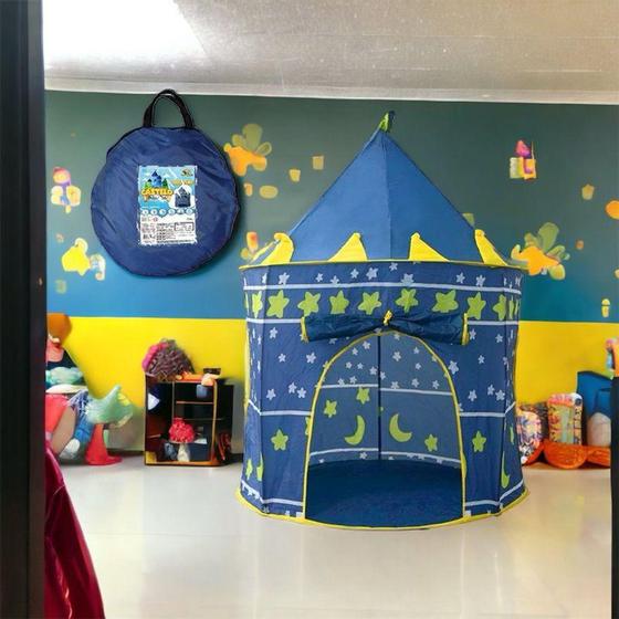 Barraca Castelo Infantil Azul Menino Cabana Toca Tenda Príncipe Cabana de Aventuras - Art Brink Menor preço em Barraca Castelo Infantil Azul Menino Cabana Toca Tenda Príncipe Cabana de Aventuras - Art Brink