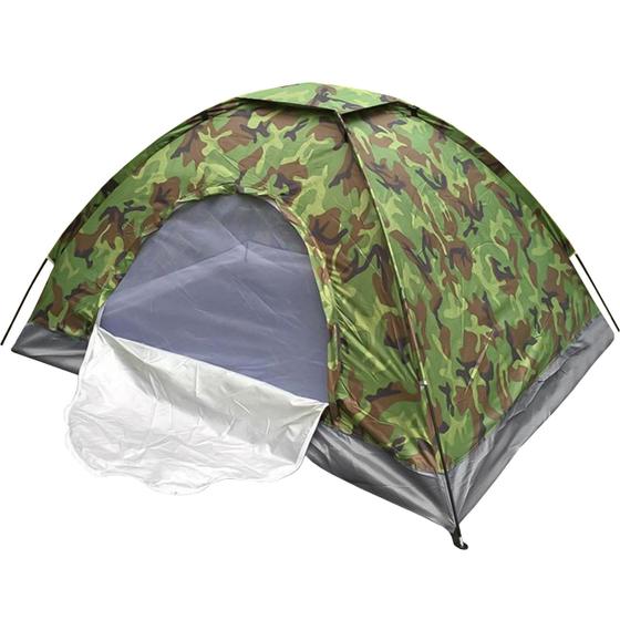Barraca de Acampamento com Porta Dupla e Mosquiteiro para 4 Pessoas ...