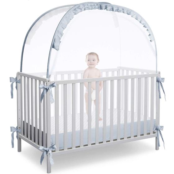 Imagem de Barraca de berço L RUNNZER Baby Crib Net Pop Up Canopy (140x70x131cm)