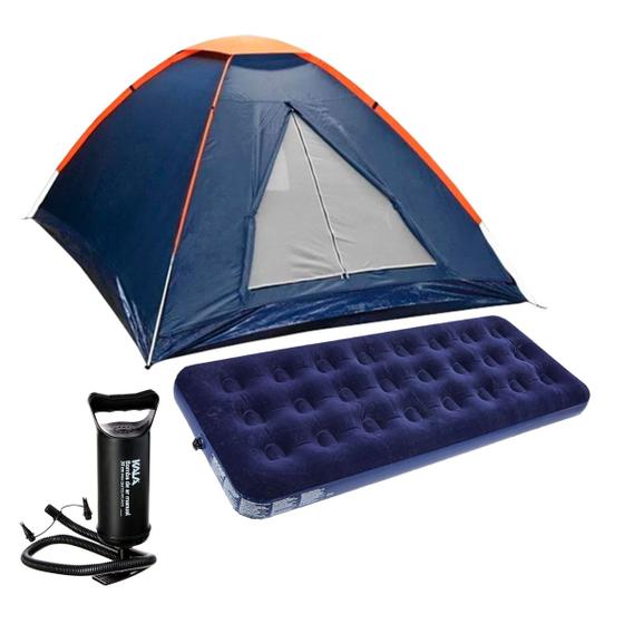 Imagem de Barraca de Camping 600mm Coluna dágua Panda NTK 2 pessoas Com Colchão de Solteiro Com Bomba 30cm para Infláveis Kala