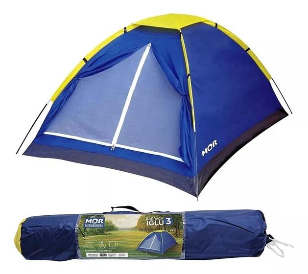 Imagem de Barraca De Camping Acampamento Mor Iglu 4 Pessoas - Ref 9033 - Medidas 2,10x2,10x1,30 Metros