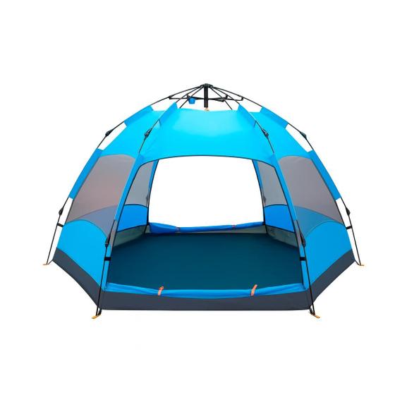 Barraca de Camping Automática Impermeável Ômega ZB100 5 a 8 Pessoas com Mosquiteiro e Bolsa