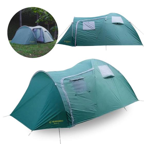 Imagem de Barraca de Camping Zeus 6 Pessoas com Avance Fechado e Coluna D Agua de 2500mm Guepardo