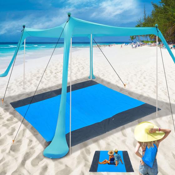 Imagem de Barraca de Praia BRONOM 3,35x3,35m com Cobertor - Beach Canopy