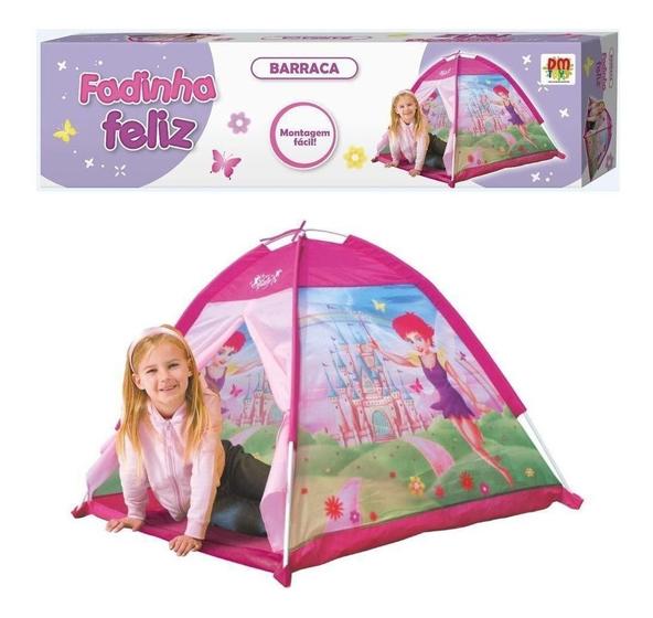 Imagem de Barraca Infantil Cabaninha Iglu Estampa Fadinha Castelo Rosa