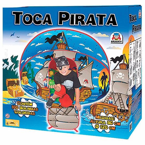 Imagem de Barraca Infantil Com 100 Bolinhas Toca Do Pirata - Braskit