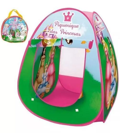Imagem de Barraca Infantil Dobrável Toca Tenda Cabana Menina Piquenique das Princesas DM Toys DMT4692