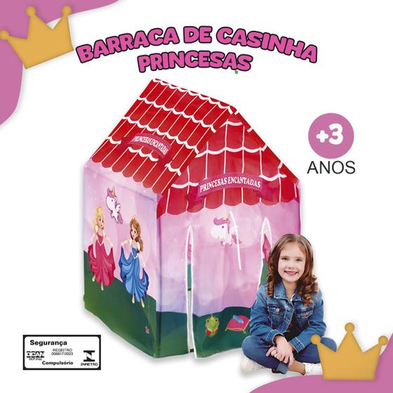 Imagem de Barraca Infantil Toca Tenda Casinha Dobrável Menino e Menina Suporta 20Kg