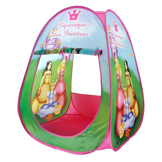 Imagem de Barraca Tenda Toca Esconderijo Cabana Infantil Piquenique das Princesas c/ Sacola - Dm Toys