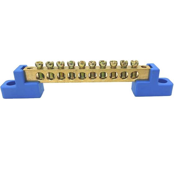 Imagem de Barramento Universal Neutro Terminal Barra Borne com 10 Furos